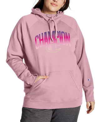 Champion Women's Powerblend Graphic Hoodie Purple Size 1X