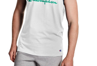 Champion Men's Graphic Ringer Tank Top White Size Medium