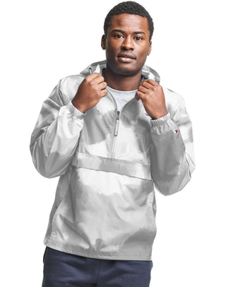 Champion Men's Packable All Over Print Jacket White Size Large