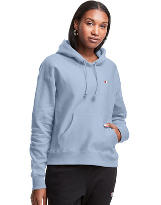 Champion Women's Life Reverse Weave Hoodie Blue Size X-Small