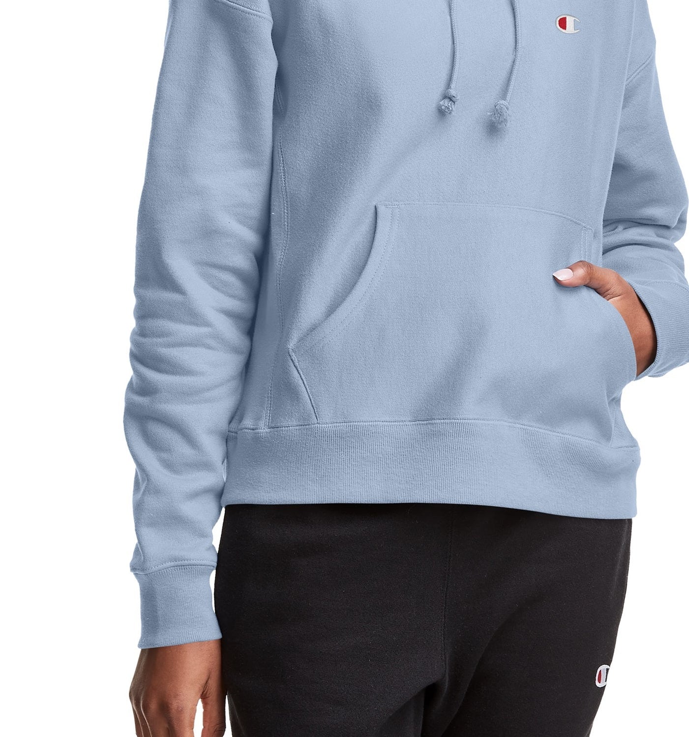 Champion Women's Life Reverse Weave Hoodie Blue Size X-Small