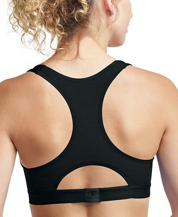 Champion Women's Absolute Racerback Medium Impact Sports Bra Black Size L