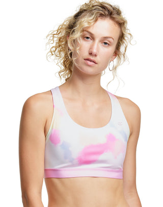 Champion Women's Absolute Printed Impact Sports Bra Pink Size X-Small