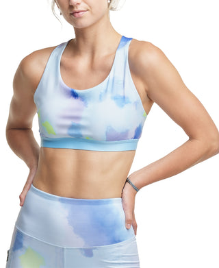 Champion Women's Absolute Printed Impact Sports Bra Blue Size Medium