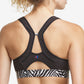 Champion Women's The Authentic Printed Medium Impact Sports Bra Black Size Small