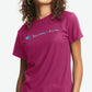 Champion Women's Classic Logo T-Shirt Pink Size Small