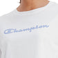 Champion Women's Cropped Graphic Print T-Shirt White Size Large