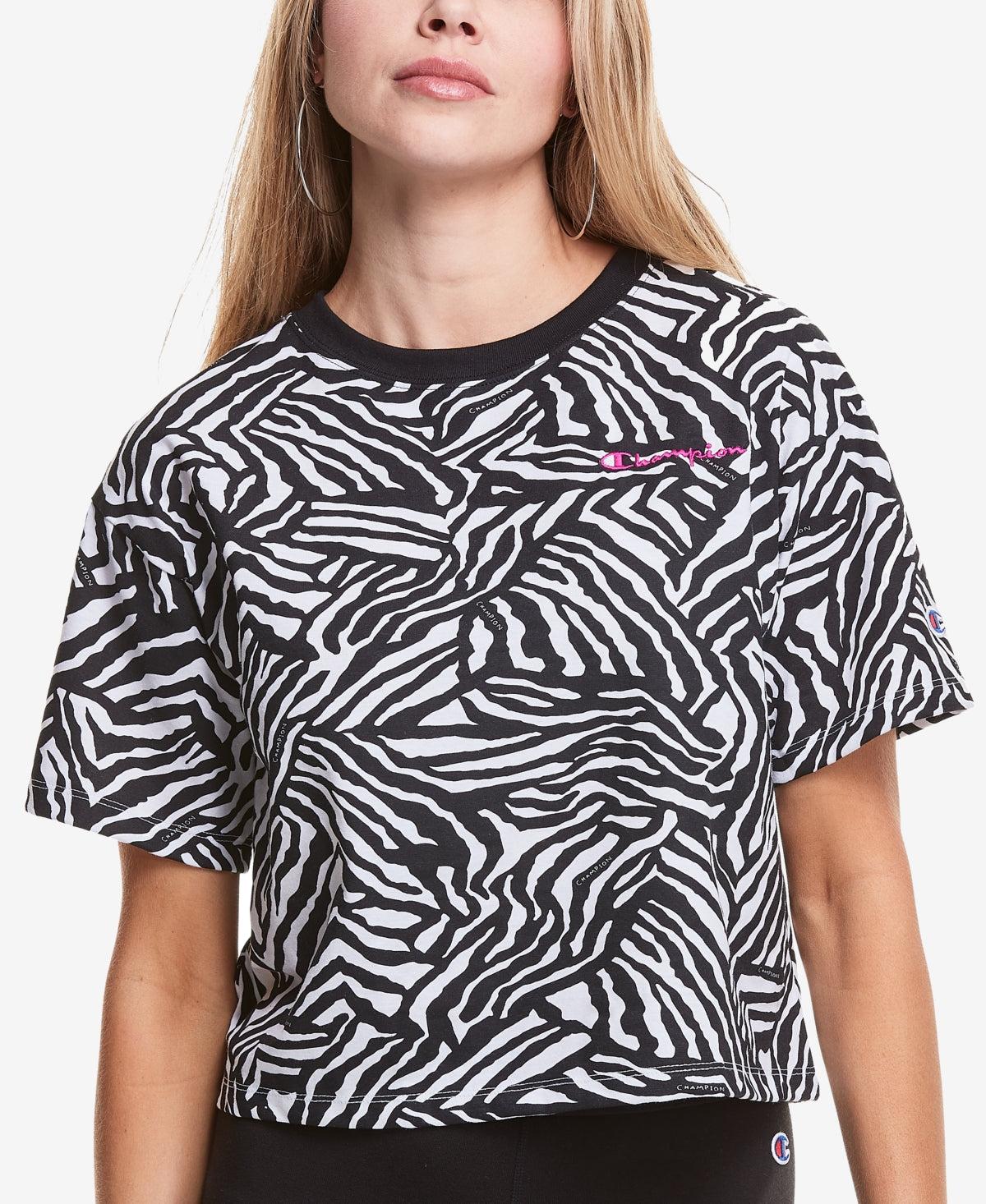Champion Women's Printed Top Black Size Medium