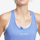 Champion Women's Racerback Logo Tank Top Blue Size Small