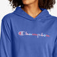 Champion Women's Color Logo Middleweight Hoodie Blue Size X-Small