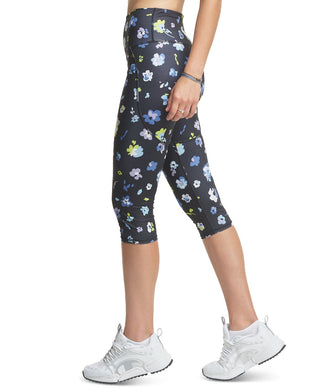 Champion Women's Printed Cropped Leggings Black Size Medium