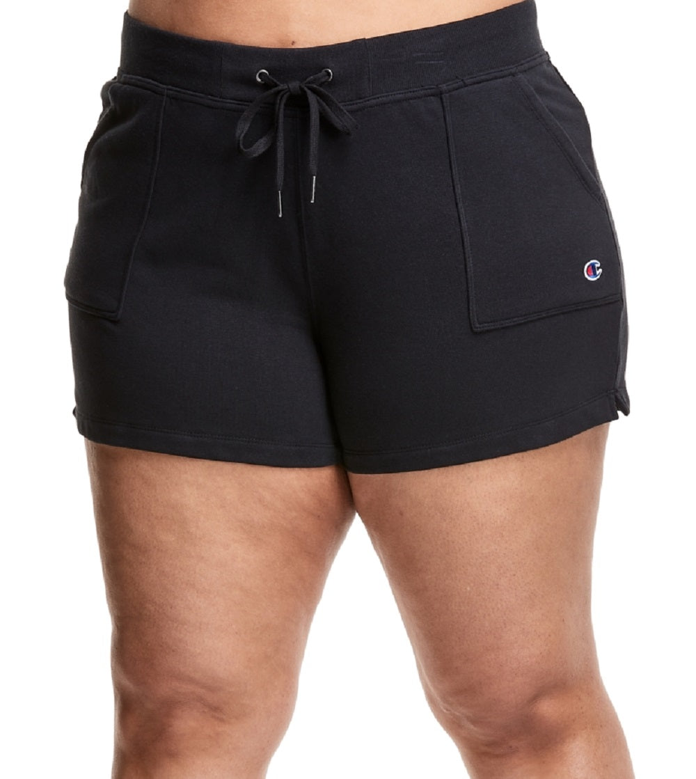 Champion Women's Campus Solid Shorts Black Size 2X