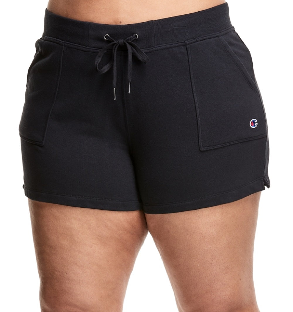 Champion Women's Campus Solid Shorts Black Size 3X