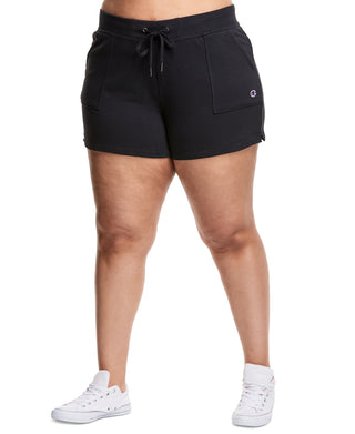 Champion Women's Campus Solid Shorts Black Size 3X