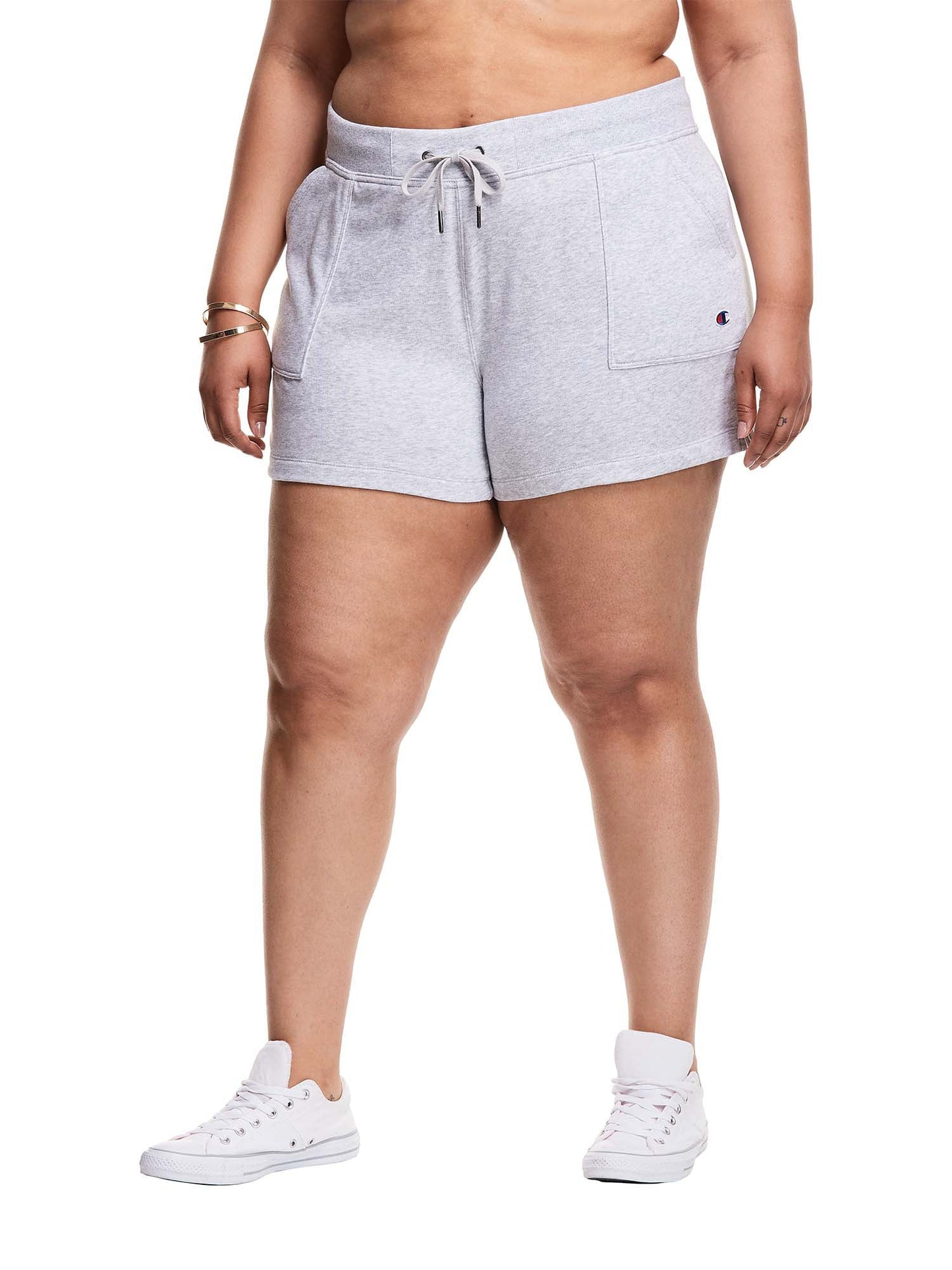 Champion Women's Plus Campus Solid Shorts Grey Size 3X