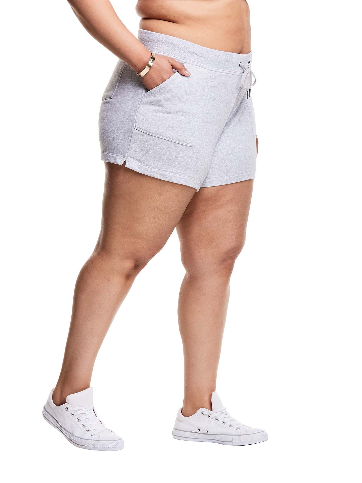 Champion Women's Plus Campus Solid Shorts Grey Size 3X