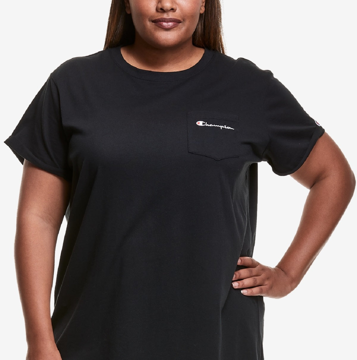 Champion Women's T-Shirt Dress Black Size 3X