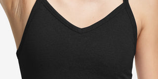 Champion Women's Stretch Moisture Wicking Cut Out Cropped Spaghetti Strap V Neck Active Wear Tank Top Black Size X-Small