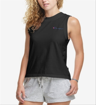 Champion Women's Crewneck Sleeveless Top Black Size X-Large