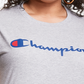 Champion Women's Classic Graphic Short Sleeve T-Shirt Gray Size 3X