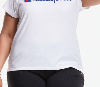 Champion Women's Classic Logo Graphic T-Shirt White Size 3X