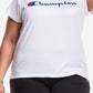 Champion Women's Classic Logo Graphic T-Shirt White Size 4X