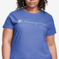 Champion Women's Classic Logo Graphic T-Shirt Blue Size 3X