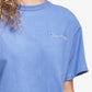 Champion Women's Cotton Cropped T-Shirt Blue Size XX-Large