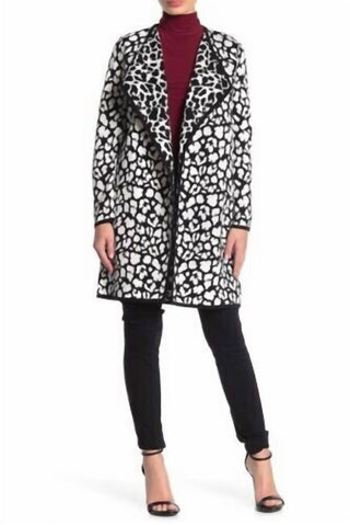 Vince Camuto - Open Front Cheetah Print Cardigan