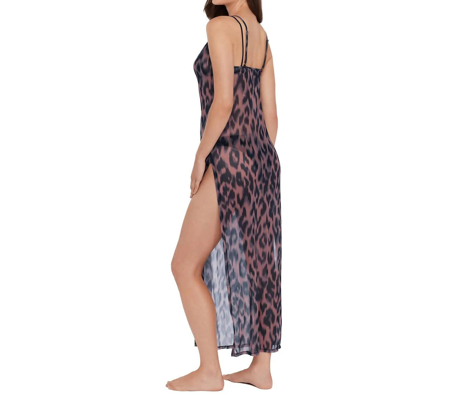 Steve Madden - Mesh Cowl Neck Maxi Dress