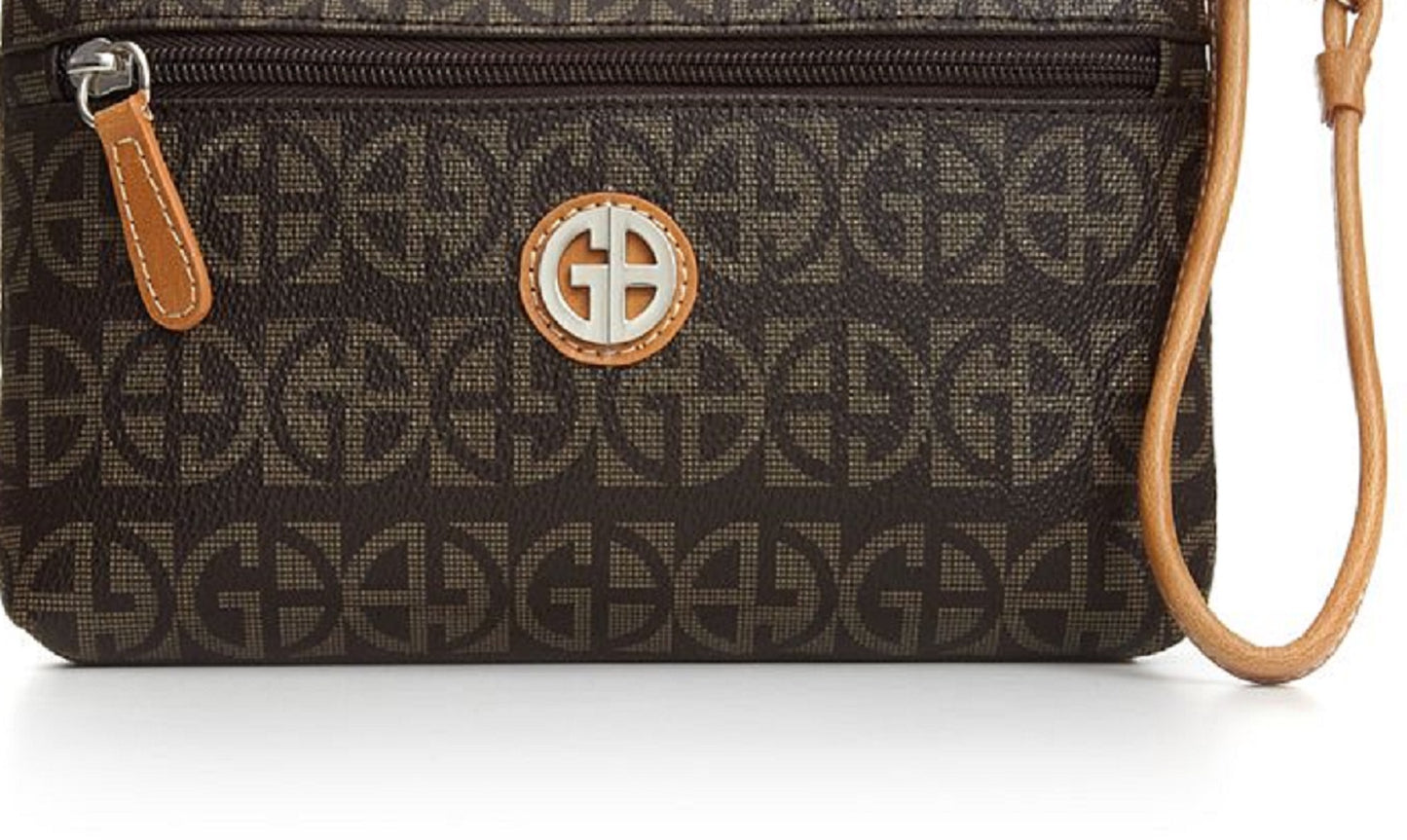 Giani Bernini Women's Block Signature Wristlet Brown Size Regular