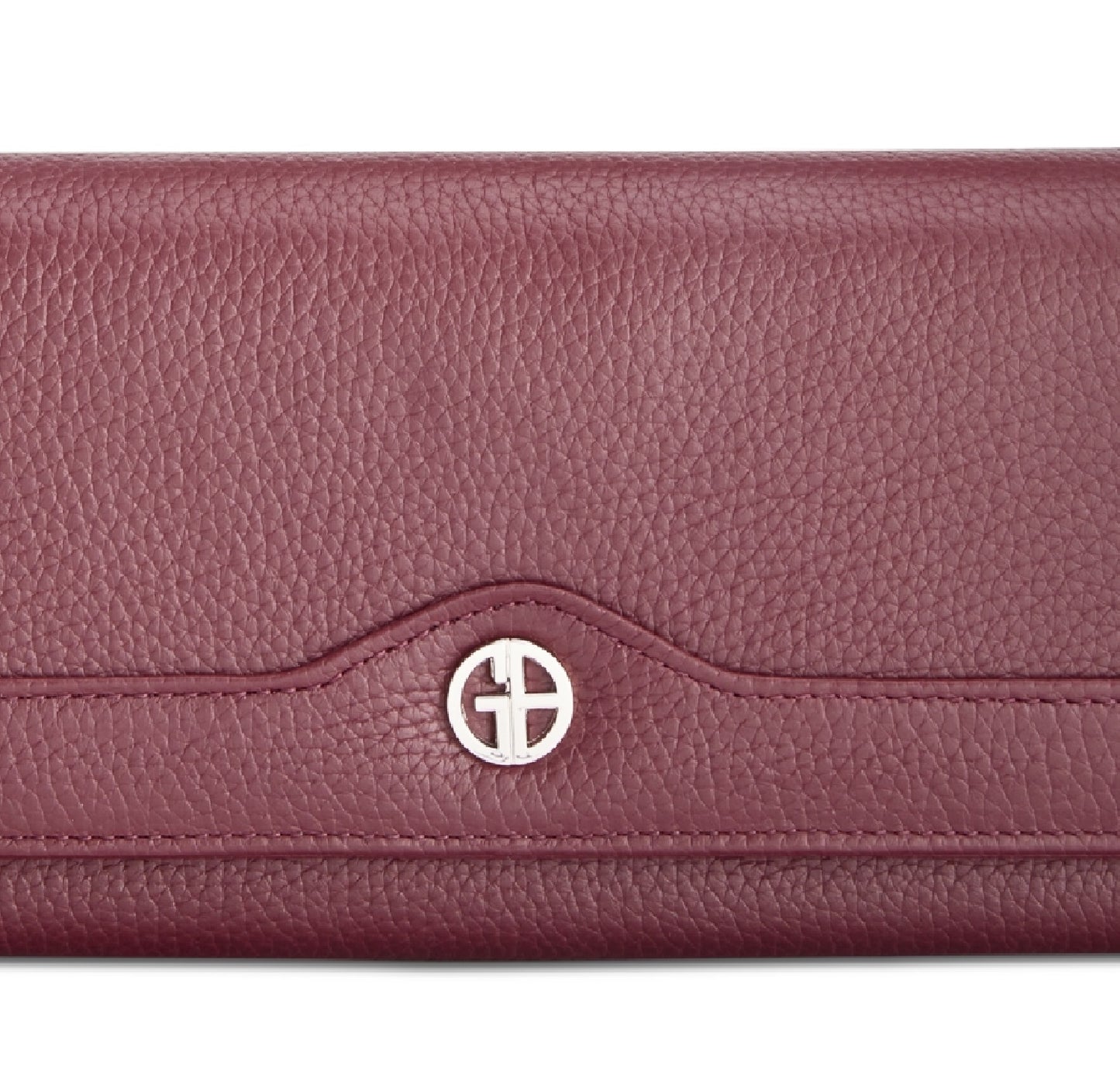 Giani Bernini Women's Pebble Leather Receipt Wallet Red Size Regular