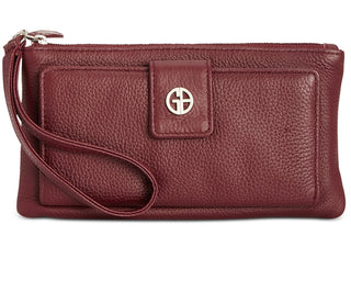 Giani Bernini Women's Softy Grab & Go Leather Wristlet Bag Red Size Regular