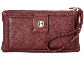 Giani Bernini Women's Softy Grab & Go Leather Wristlet Bag Red Size Regular