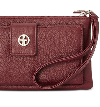 Giani Bernini Women's Softy Grab & Go Leather Wristlet Bag Red Size Regular