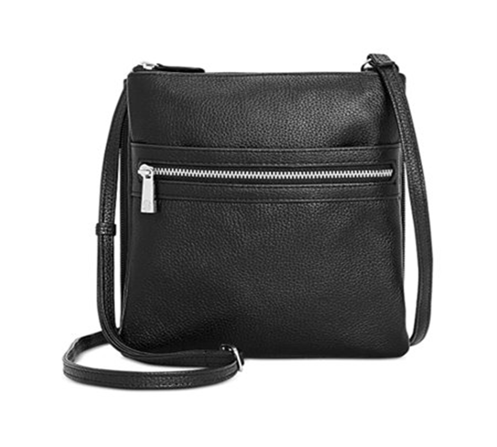 Giani Bernini Women's Pebble Adjustable Strap Crossbody Handbag Purse Black Size Regular
