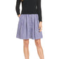 1901 - Poplin Cable Knit Sweater Top Striped Button Down Dress