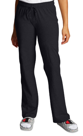 Champion Women's Drawstring-Waist Cotton Pants Black Size Large