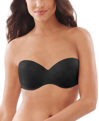 Lilyette Women's Strapless Defining Moments Shaping Underwire Bra Black Size 38 D