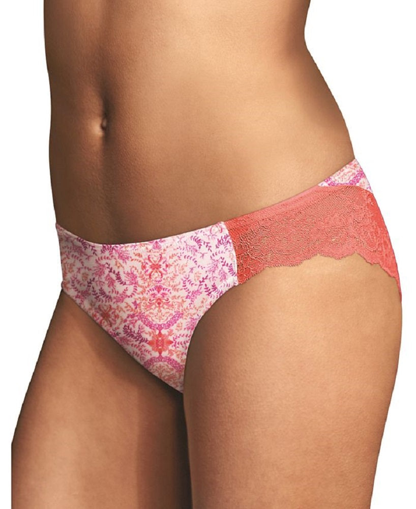 Maidenform Women's Comfort Devotion Lace Back Tanga Underwear Pink Size 6