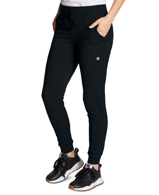 Champion Women's Cotton Jersey Full Length Joggers Black Size Small