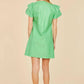 Dolce Cabo - FAUX LEATHER DRESS WITH FLUTTER SLEEVES