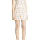 Alice + Olivia Floral Lace Sleeveless Shift Minidress Off White Size 2