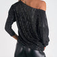 Elan - Off Shoulder Shimmer Top