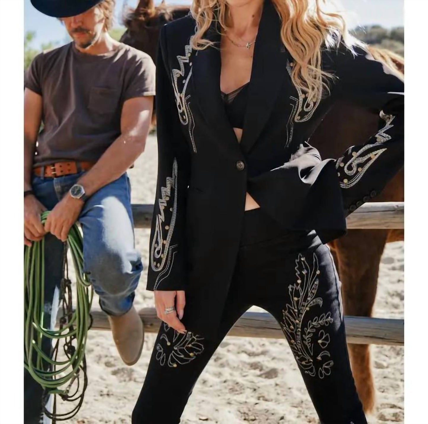 Blue B - Sloane Wide Waist Stretch Denim Jeans