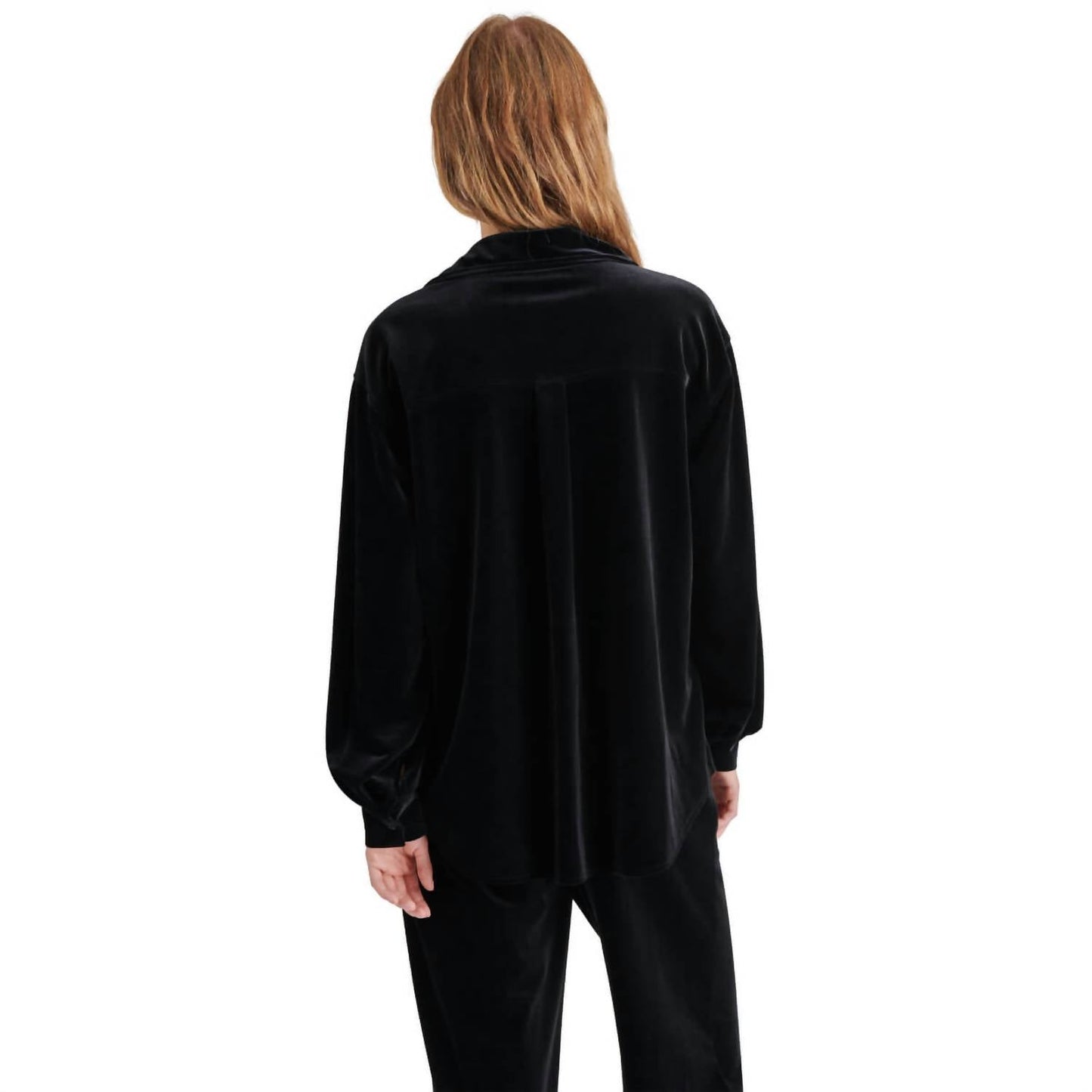 Steve Madden - Jaelynn Velvet Fold-Collar Blouse