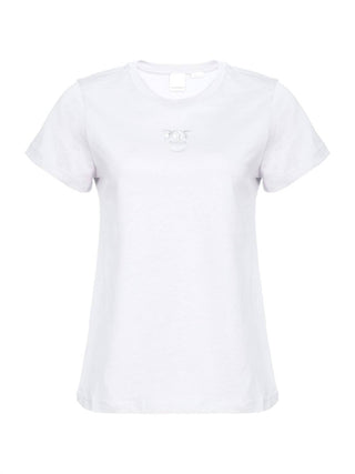 Pinko - Love Birds Embroidered Cotton Short Sleeves T-Shirt