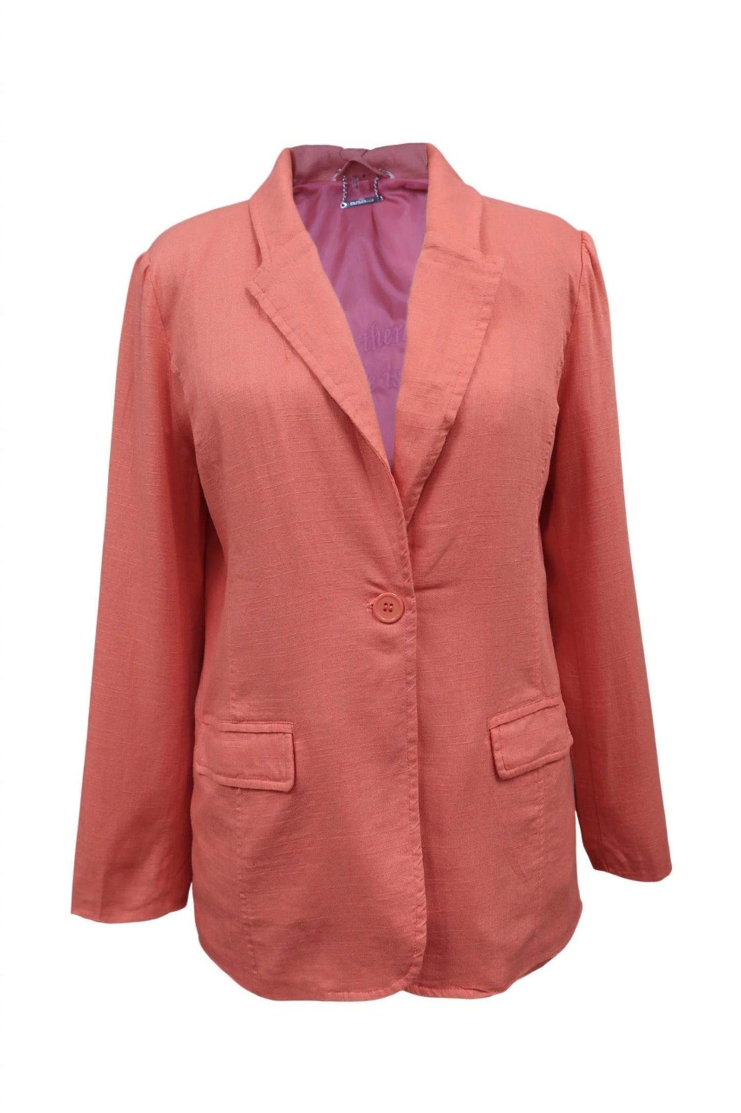 Paparazzi - Women's Linen Blend Classic Lined Blazer