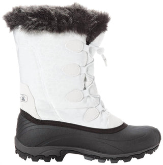 Kamik - Women's Momentum Pull On Rounded Toe Waterproof Fur Trim Ankle Snow Boots