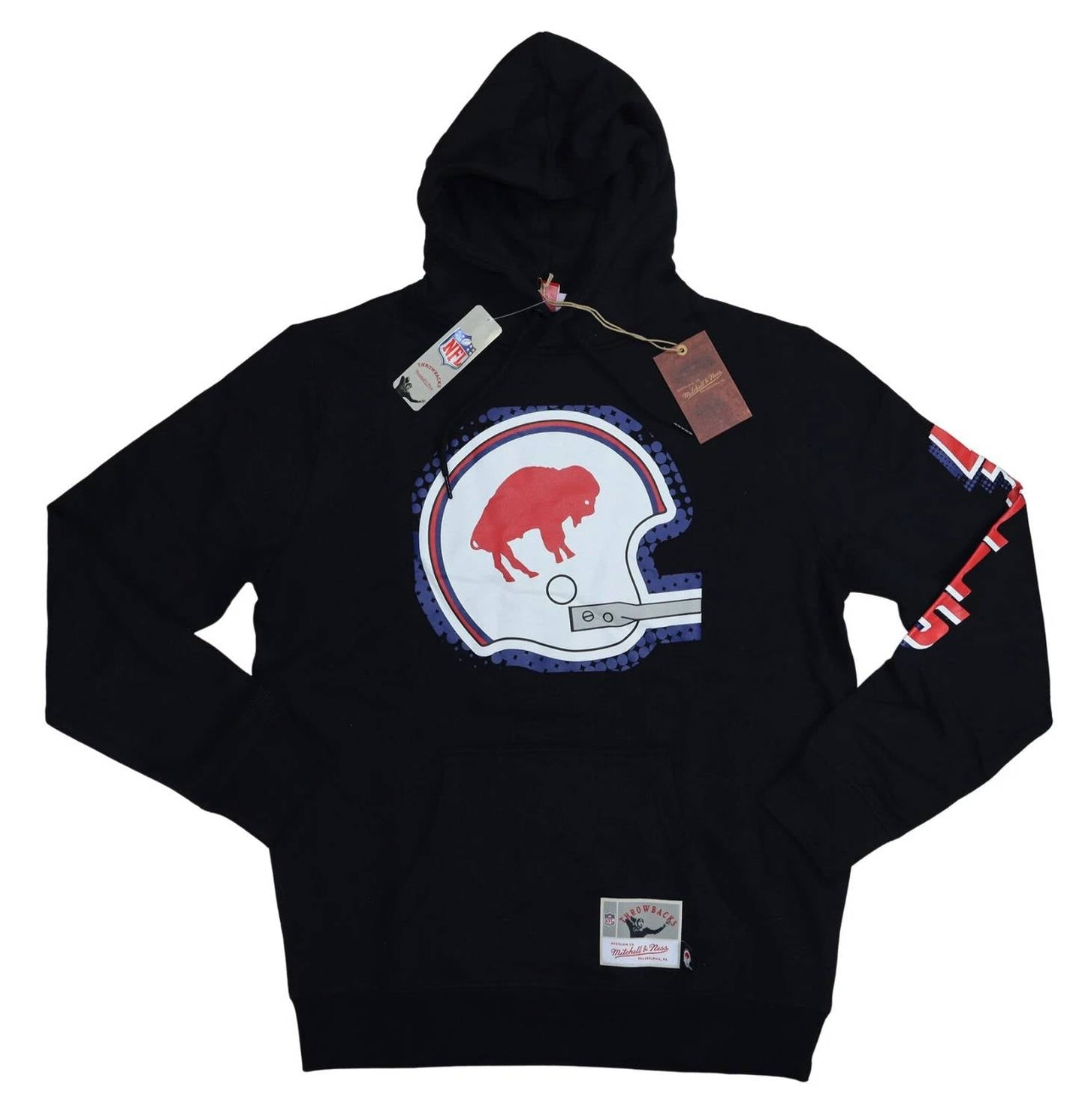 Mitchell & Ness - Men's Buffalo Bills Big Face 7.0 Nfl Throwbacks Hoodie Sweatshirt